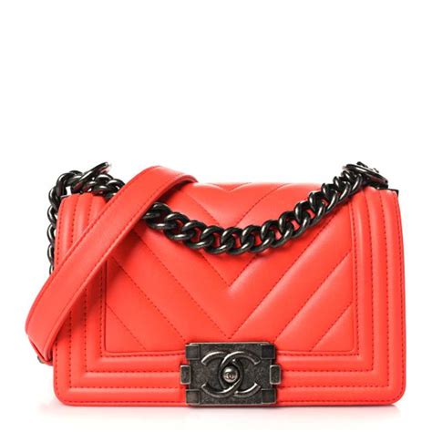 chanel calfskin quilted small boy flap red|BOY CHANEL .